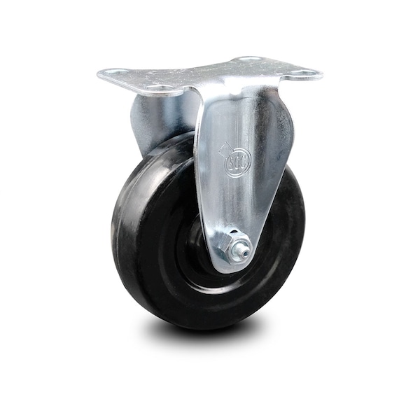 4 Inch Hard Rubber Wheel Rigid Top Plate Caster